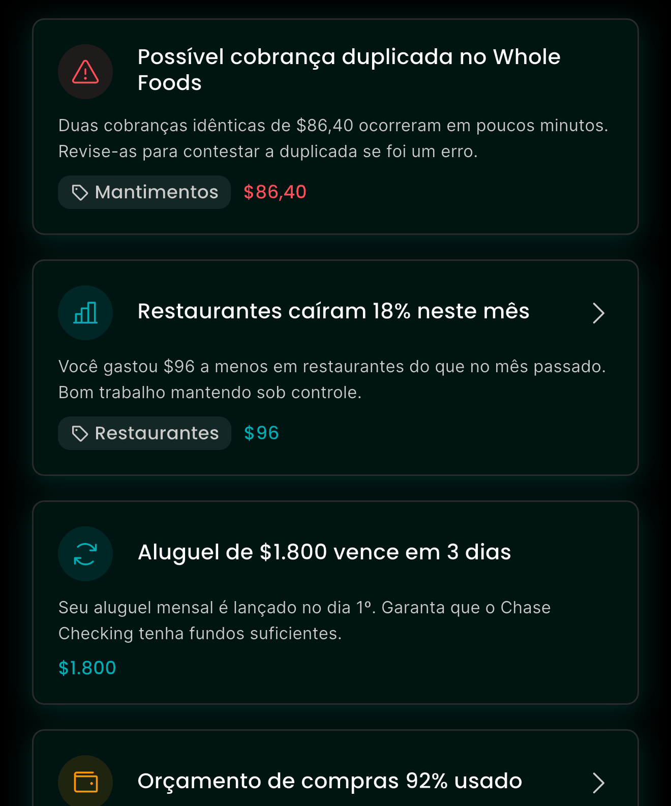 Insights inteligentes