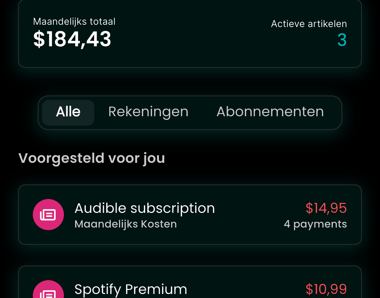 Terugkerende rekeningen
